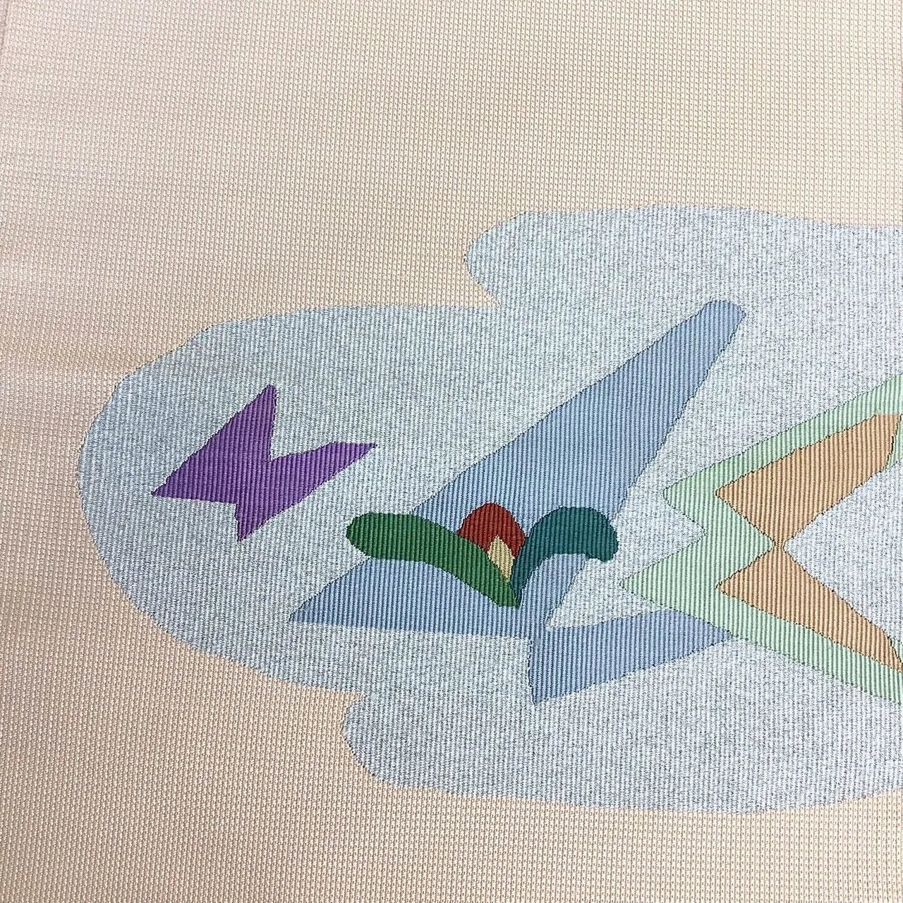 5745# Japanese Vintage Nagoya Obi Belt Kimono Fabric Silk Traditional