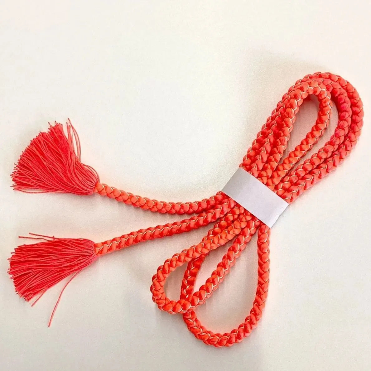 5838# Japanese Kimono Accessory Obiage and Obijime 2-piece Set Silk Shibori