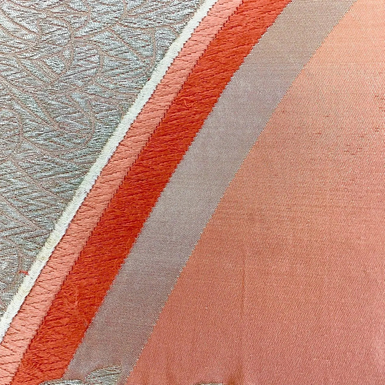 6185# Japanese Vintage Fukuro Obi Belt Kimono Fabric Silk Traditional