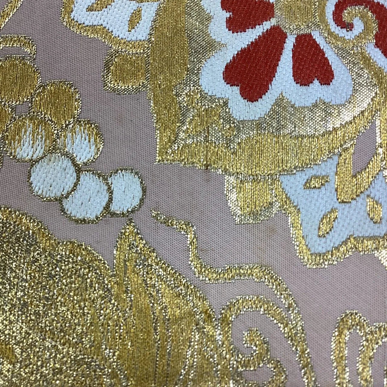 6257# Japanese Vintage Fukuro Obi Belt Kimono Fabric Silk Traditional