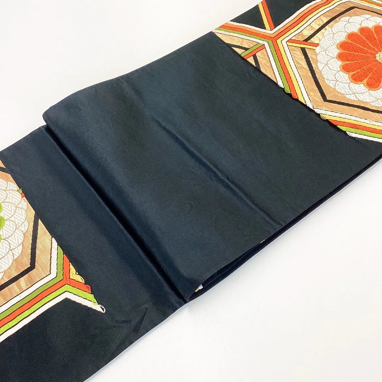 6277# Japanese Vintage Fukuro Obi Belt Kimono Fabric Silk Traditional Embroidery