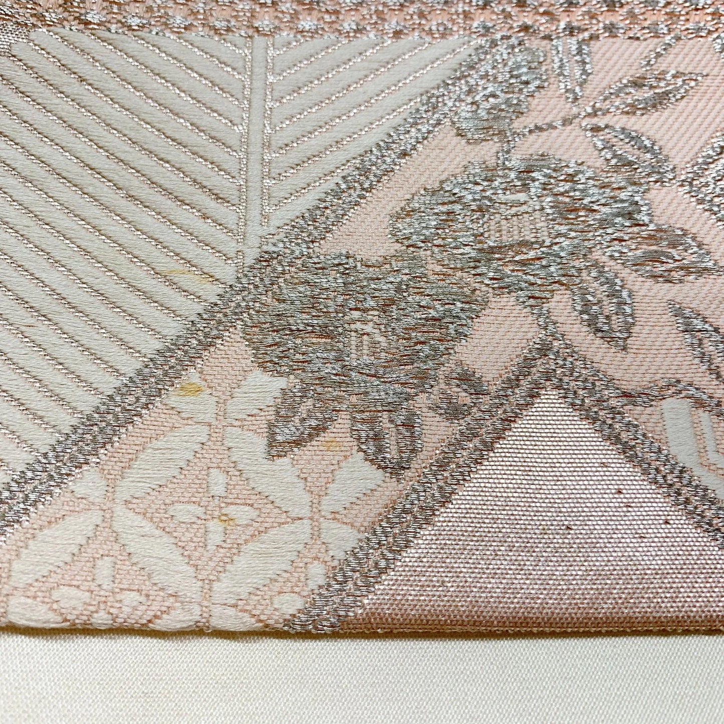 6318# Japanese Vintage Fukuro Obi Belt Kimono Fabric Silk Traditional