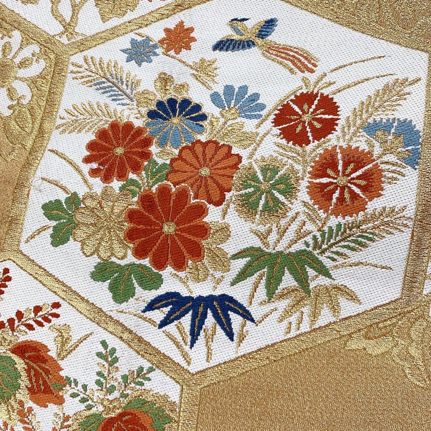 6310# Japanese Vintage Fukuro Obi Belt Kimono Fabric Silk Traditional