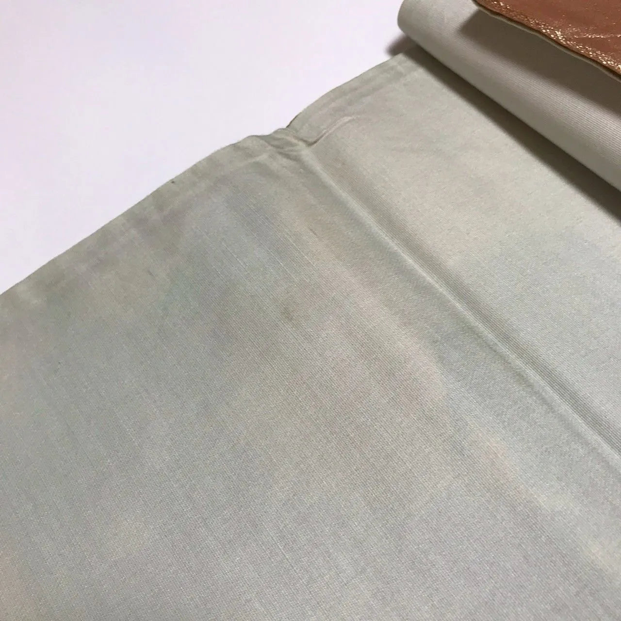 6339# Japanese Vintage Fukuro Obi Belt Kimono Fabric Silk Traditional Green