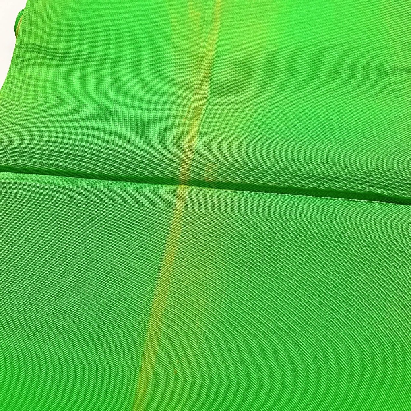 6344# Japanese Vintage Fukuro Obi Belt Kimono Fabric Silk Traditional Green