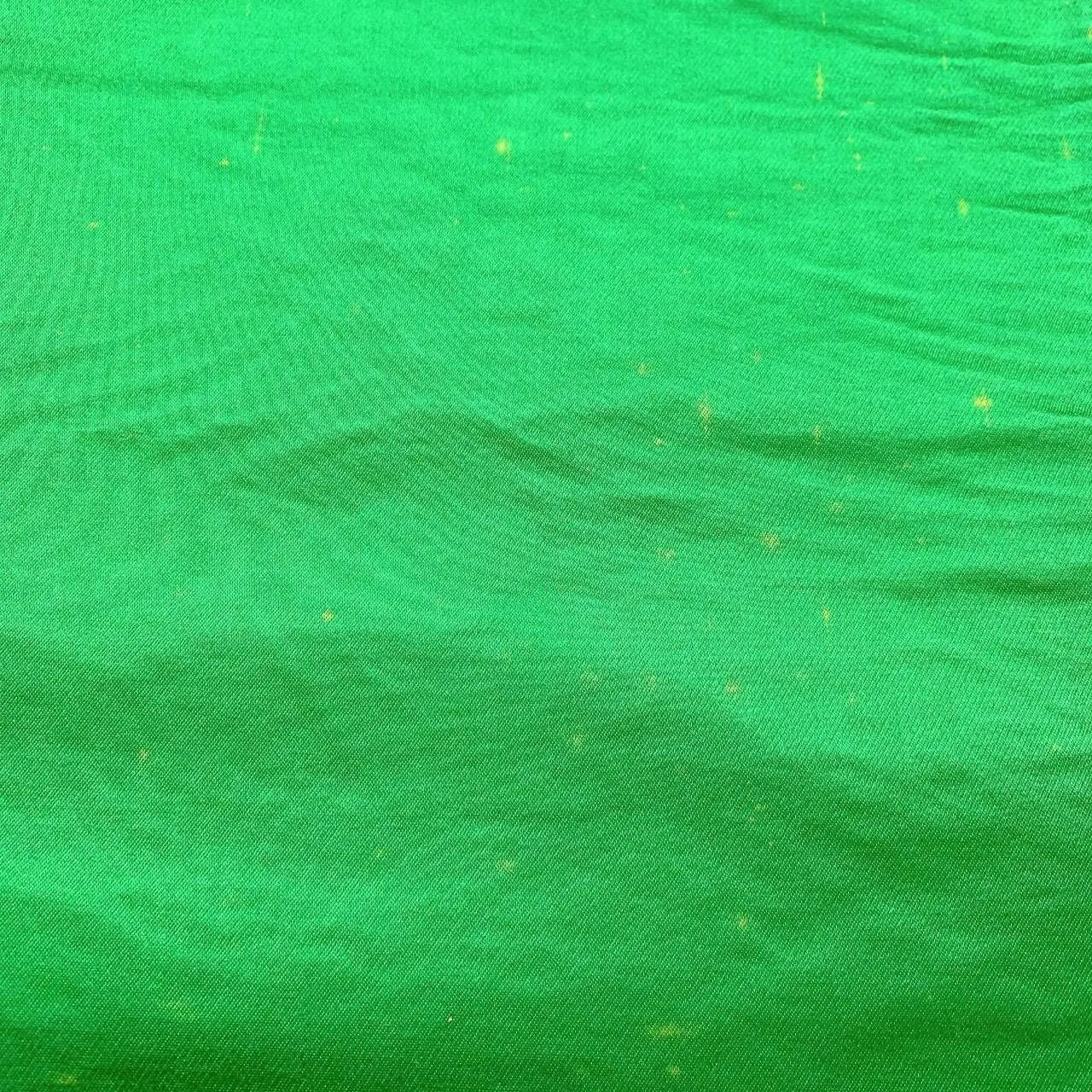 6377# Japanese Vintage Fukuro Obi Belt Kimono Fabric Silk Traditional Green