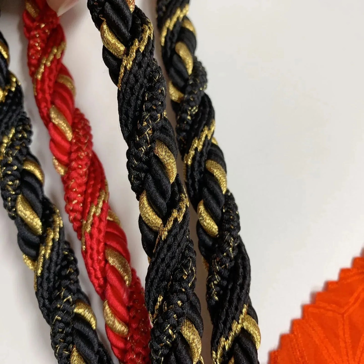 6493# Japanese Kimono Accessory Obiage and Obijime 2-piece Set Silk Shibori