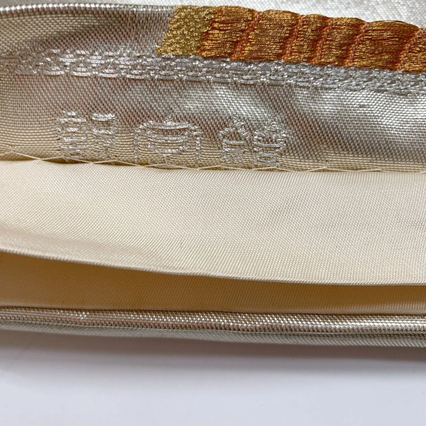 6562# Japanese Vintage Fukuro Obi Belt Kimono Fabric Silk Traditional