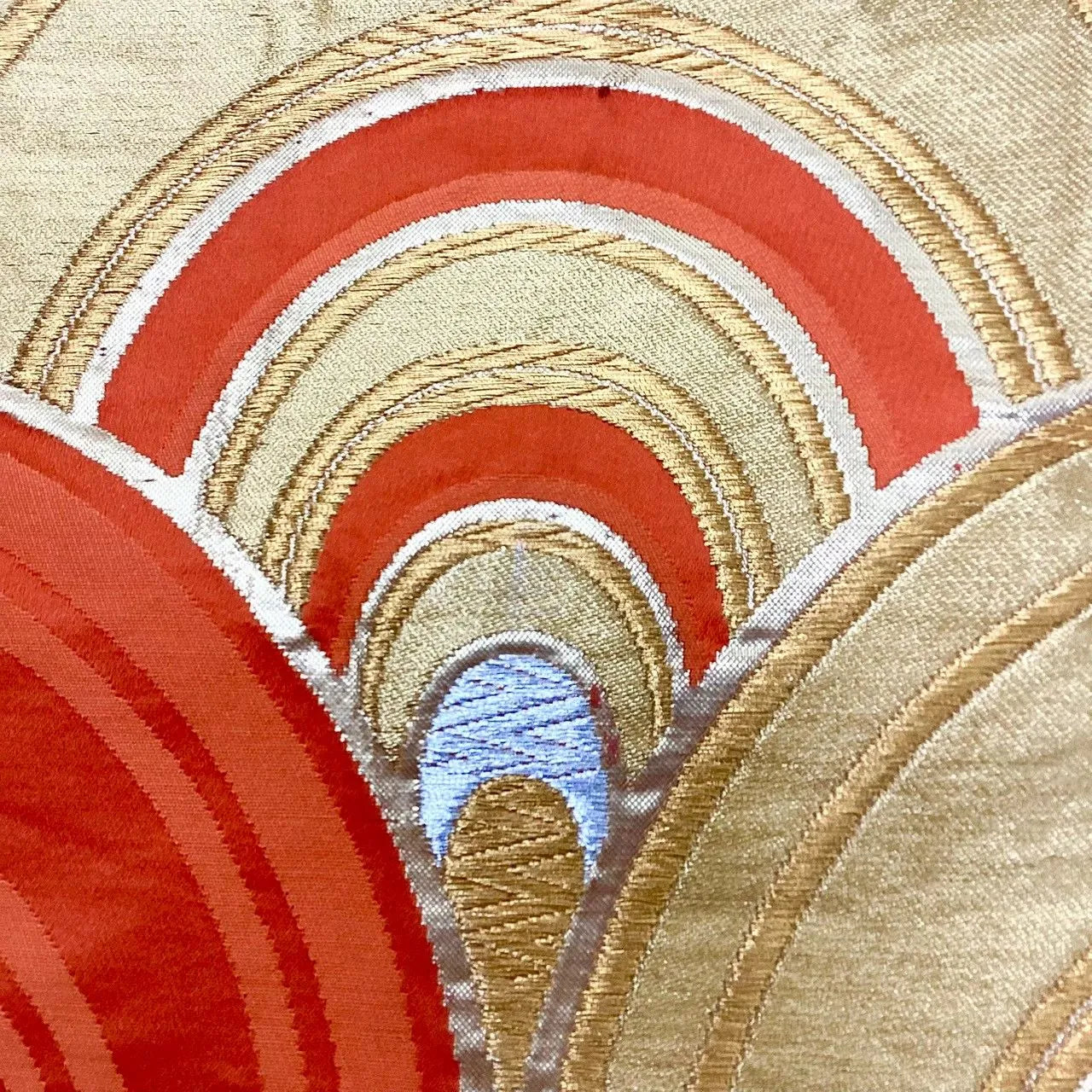 6679# Japanese Vintage Fukuro Obi Belt Kimono Fabric Silk Traditional