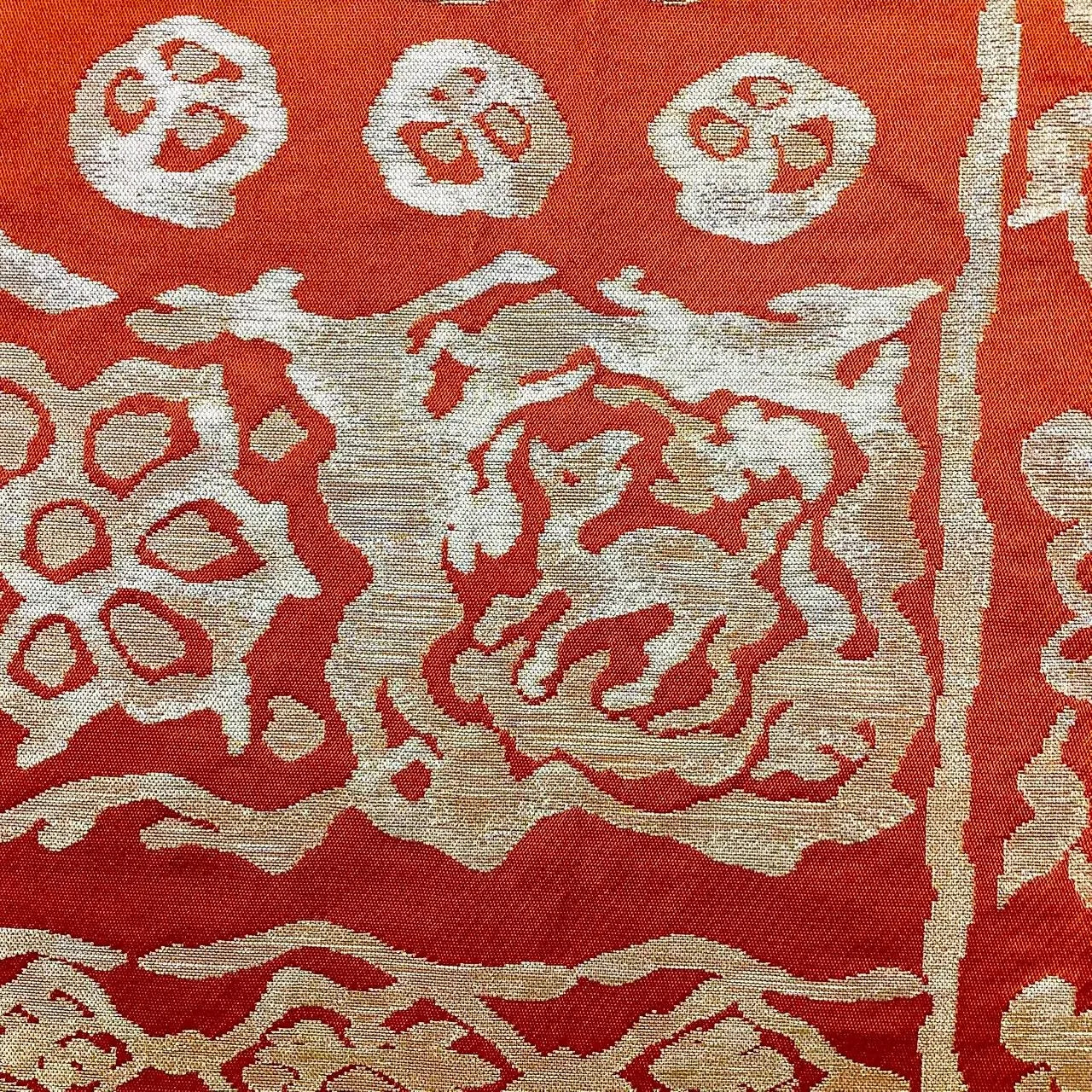 6715# Japanese Vintage Fukuro Obi Belt Kimono Fabric Silk Traditional