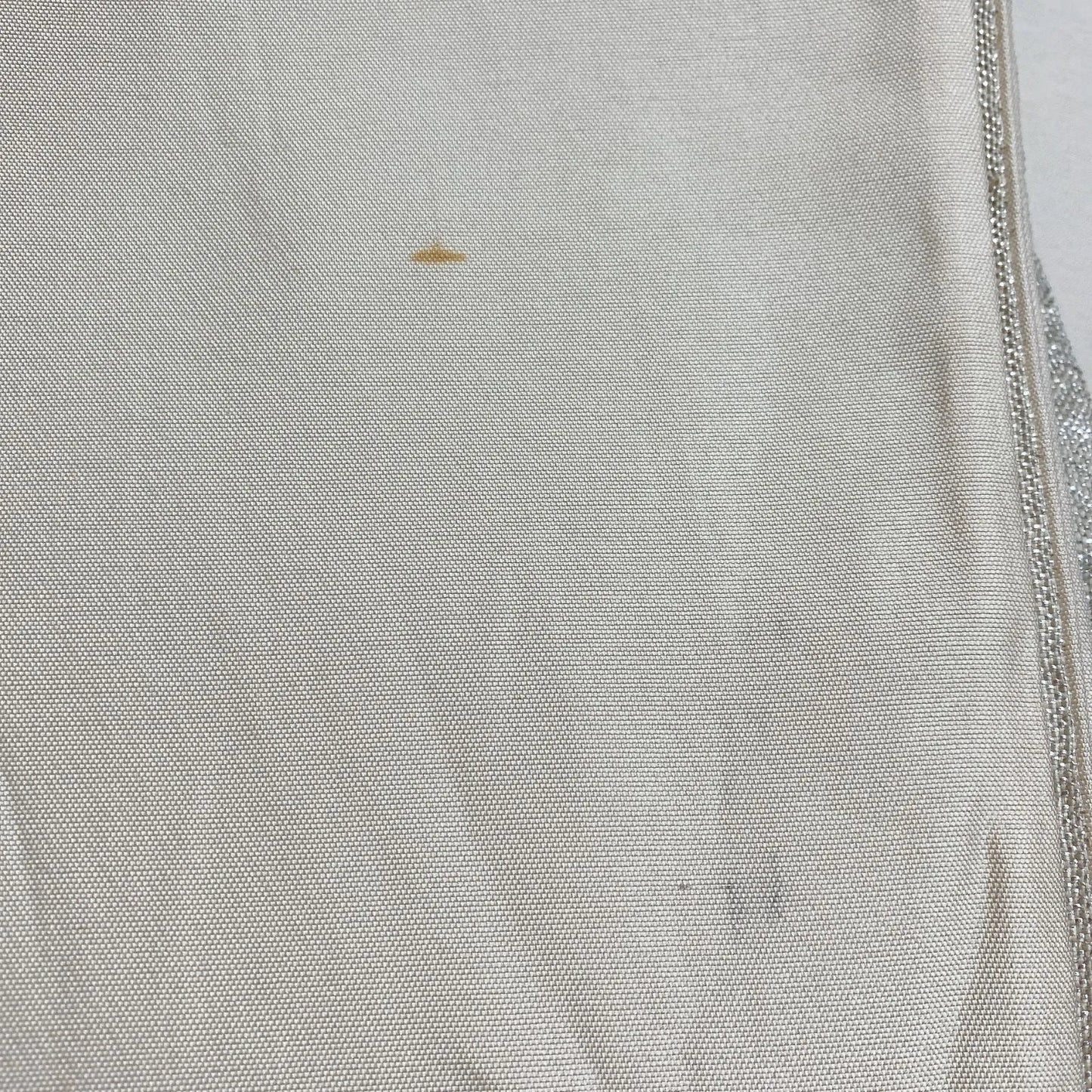 6873# Japanese Vintage Fukuro Obi Belt Kimono Fabric Silk Traditional Silver