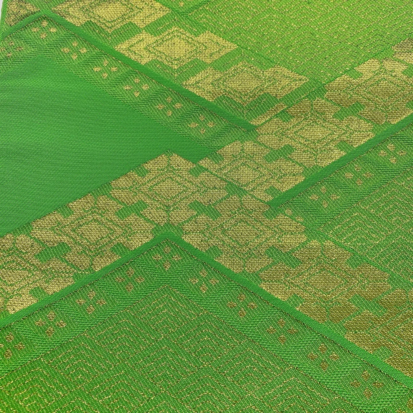 6909# Japanese Vintage Fukuro Obi Belt Kimono Fabric Silk Traditional Untailored