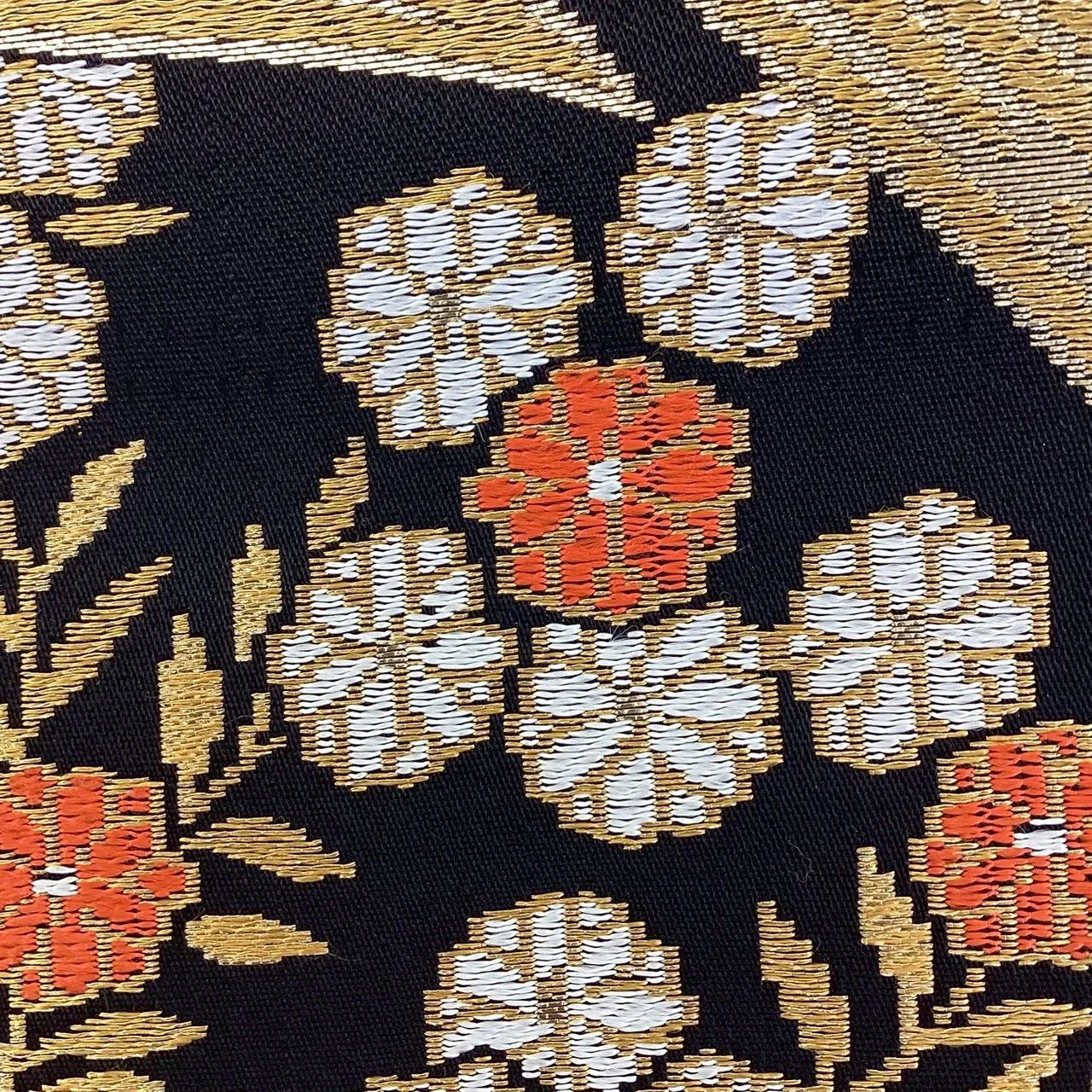 6992# Japanese Vintage Fukuro Obi Belt Kimono Fabric Silk Traditional Untailored