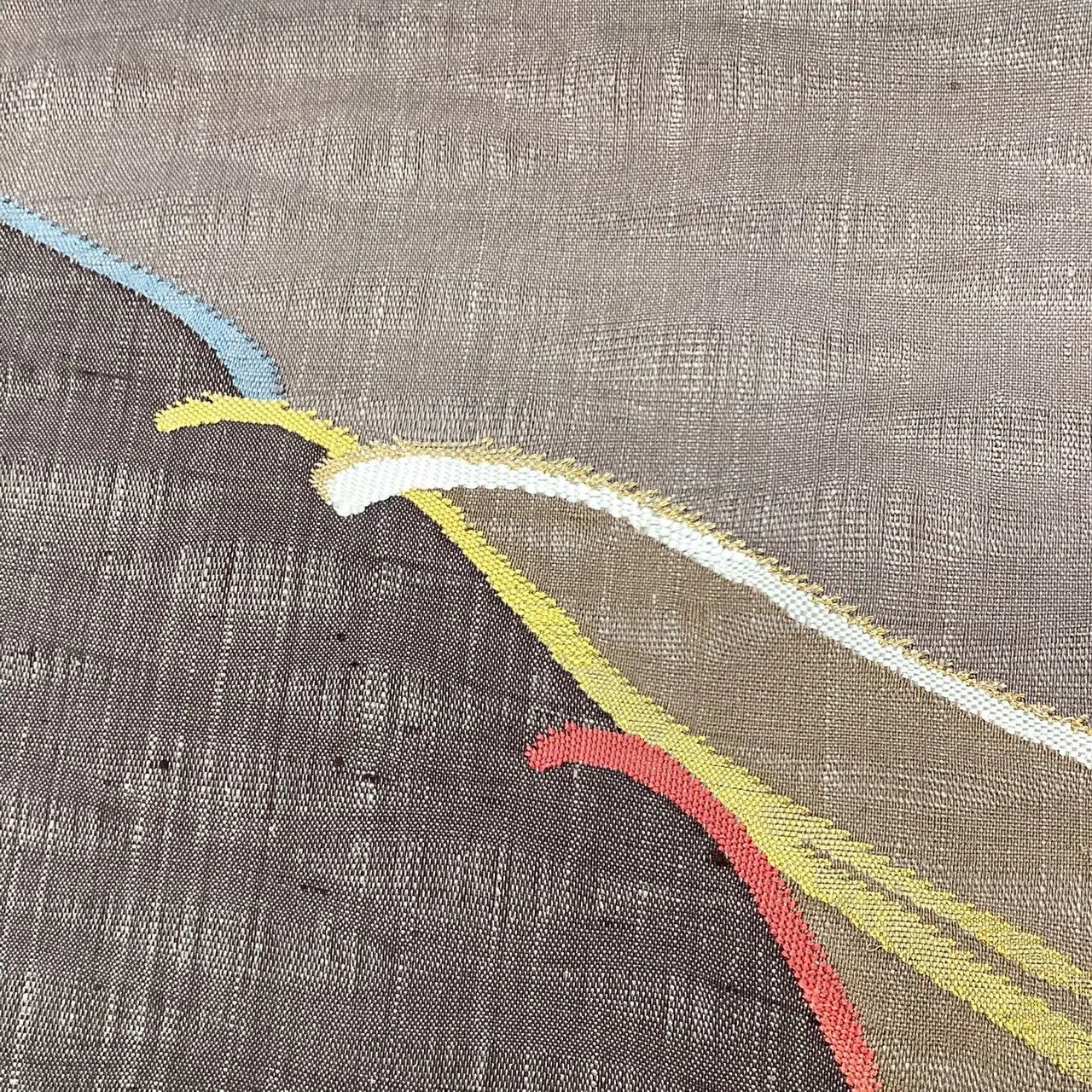 7062# Japanese Vintage Fukuro Obi Belt Kimono Tsumugi Fabric Silk Traditional