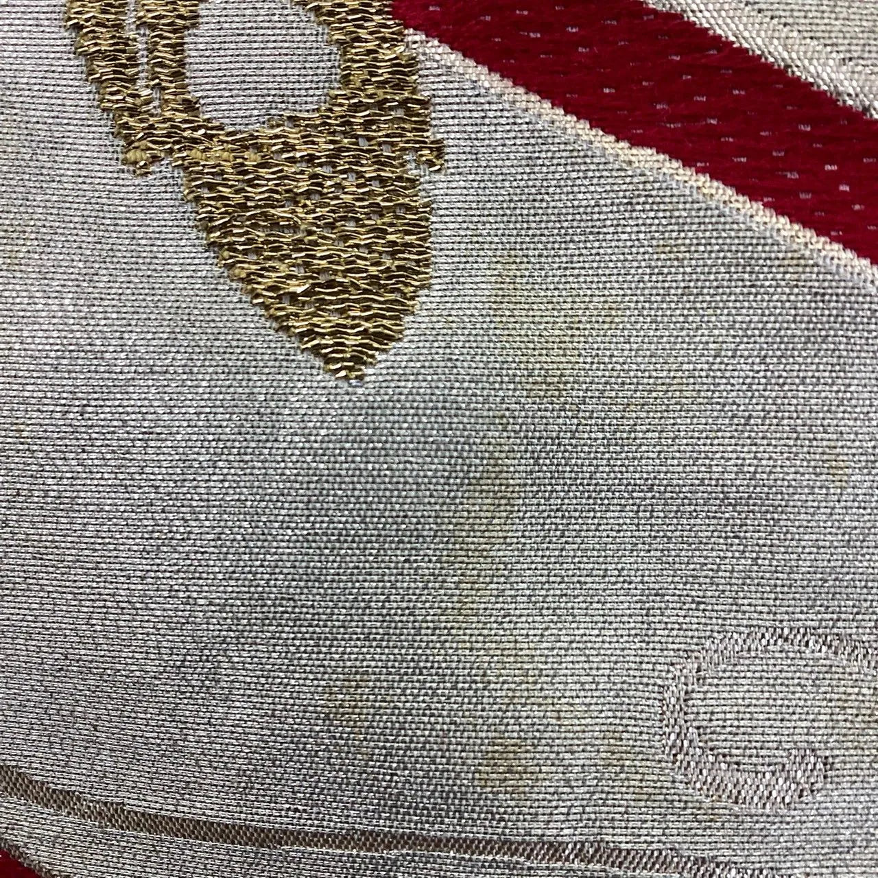 7239# Japanese Vintage Fukuro Obi Belt Kimono Fabric Silk Traditional Unfinished