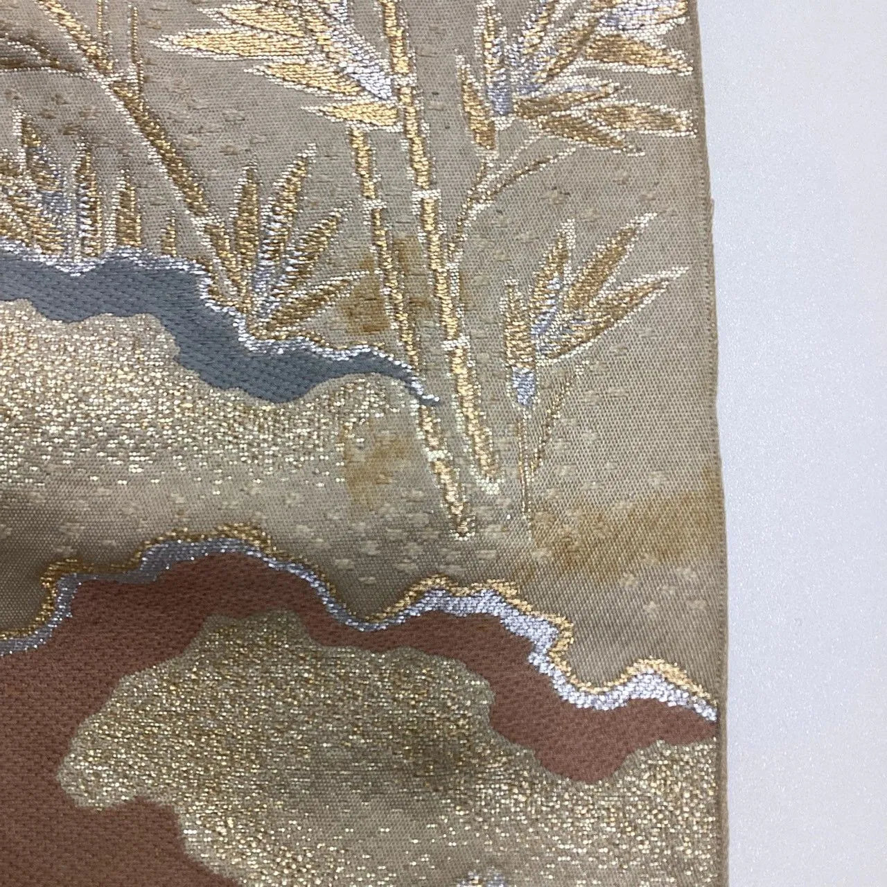 7265# Japanese Vintage Fukuro Obi Belt Kimono Fabric Silk Traditional