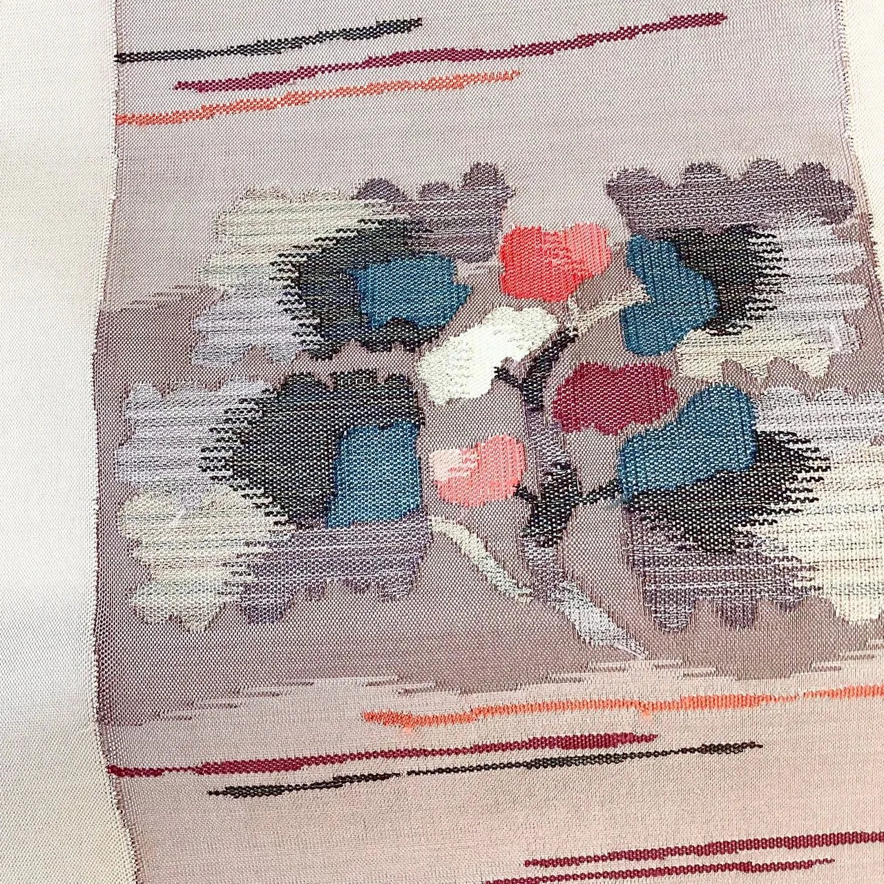 7281# Japanese Vintage Fukuro Obi Belt Kimono Fabric Silk Traditional Unfinished