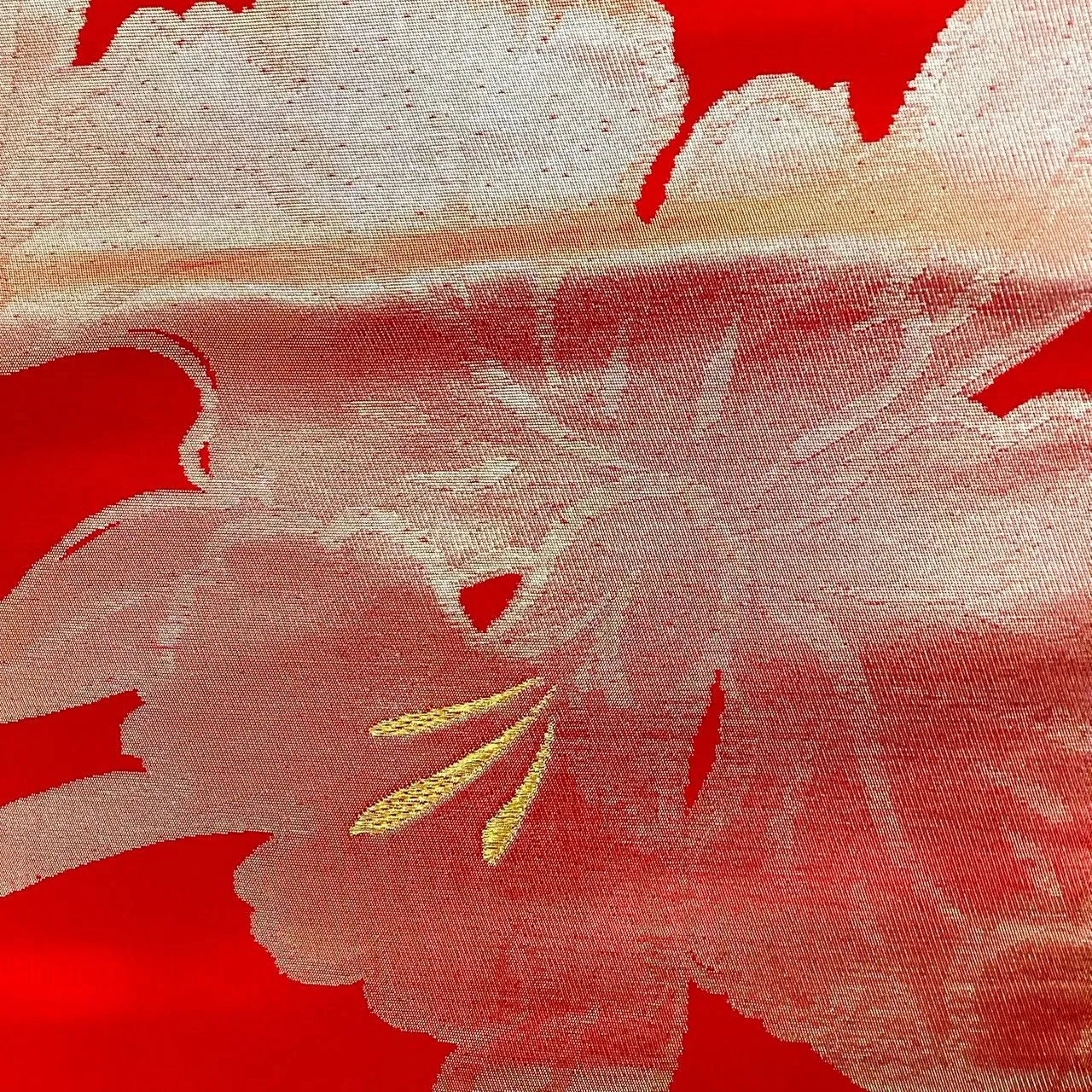 7304# Japanese Vintage Fukuro Obi Belt Kimono Fabric Silk Traditional