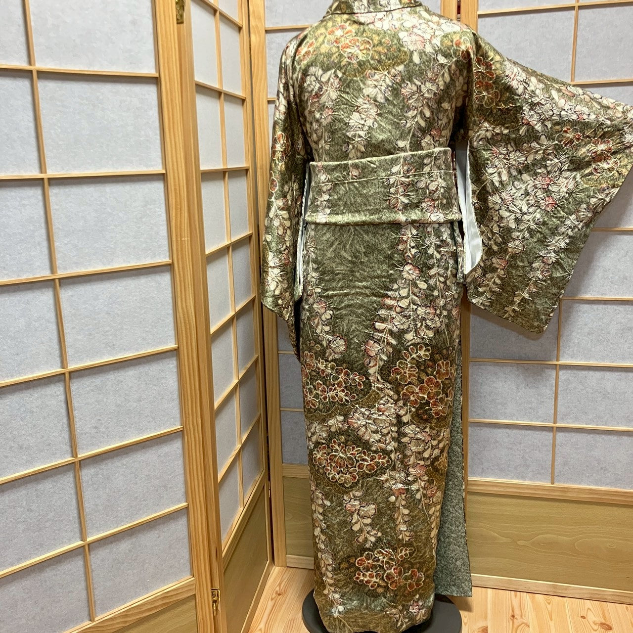 6144# Japanese Kimono Vintage Womens Silk Fabric Robe Kimono only sold Shibori