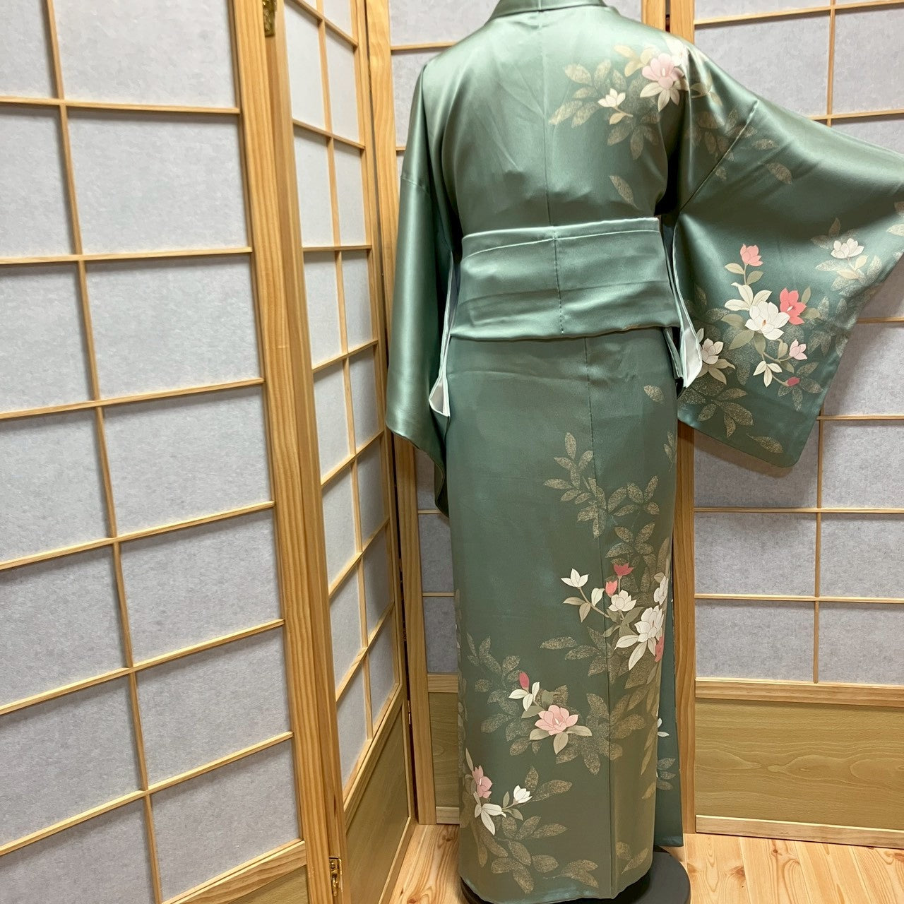 6443# Japanese Kimono Vintage Womens Silk Fabric Robe Kimono only sold