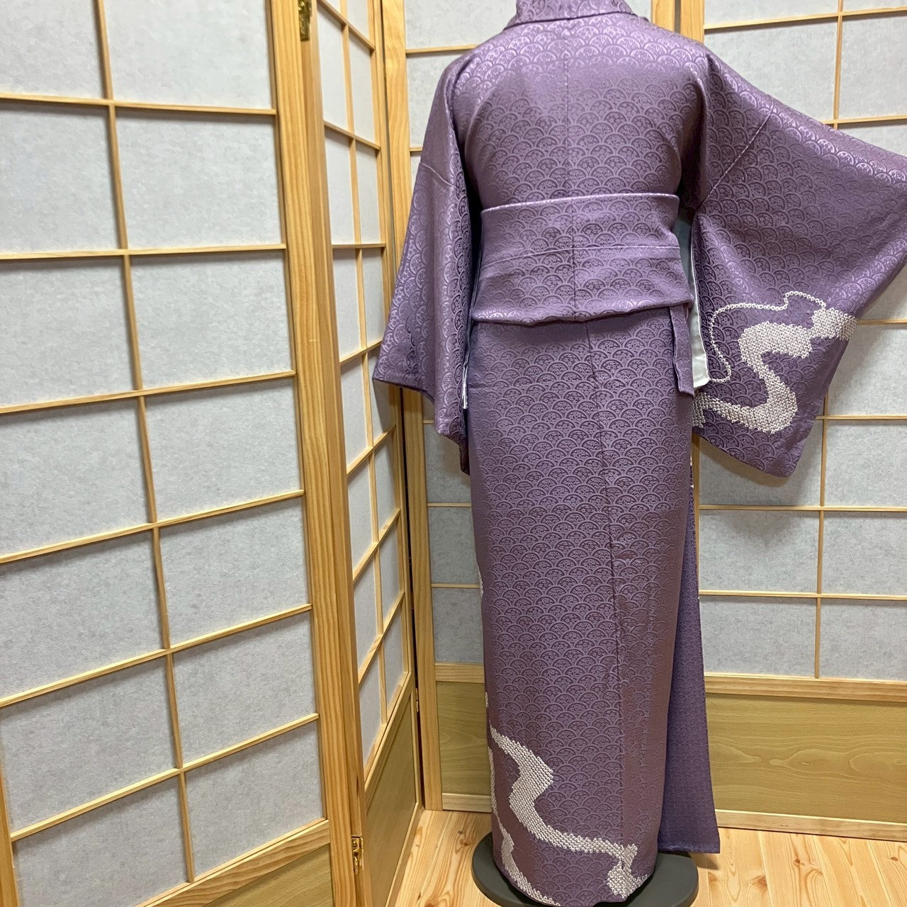 6810# Japanese Kimono Vintage Womens Silk Fabric Robe Kimono only sold Shibori