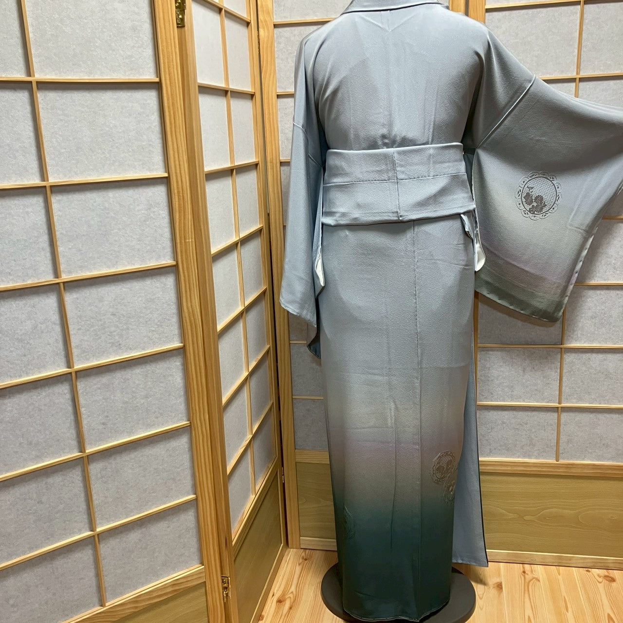 7135# Japanese Kimono Vintage Womens Silk Fabric Robe Kimono only sold