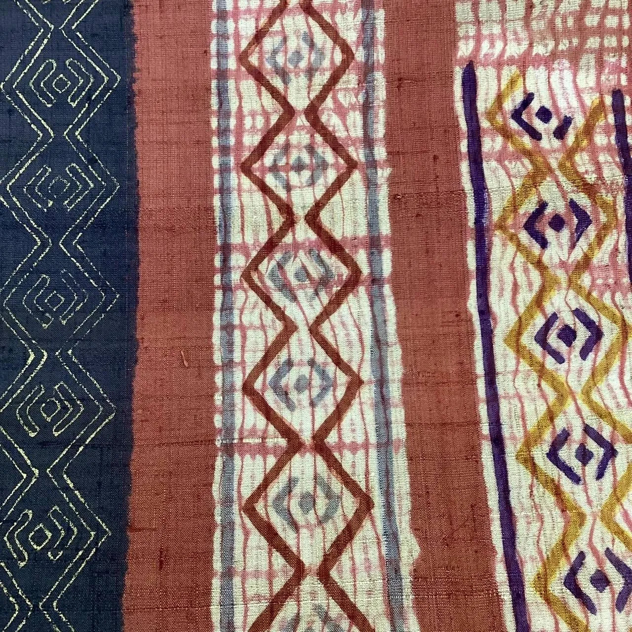 5702# Japanese Vintage Nagoya Obi Belt Kimono Pongee Fabric Silk Traditional