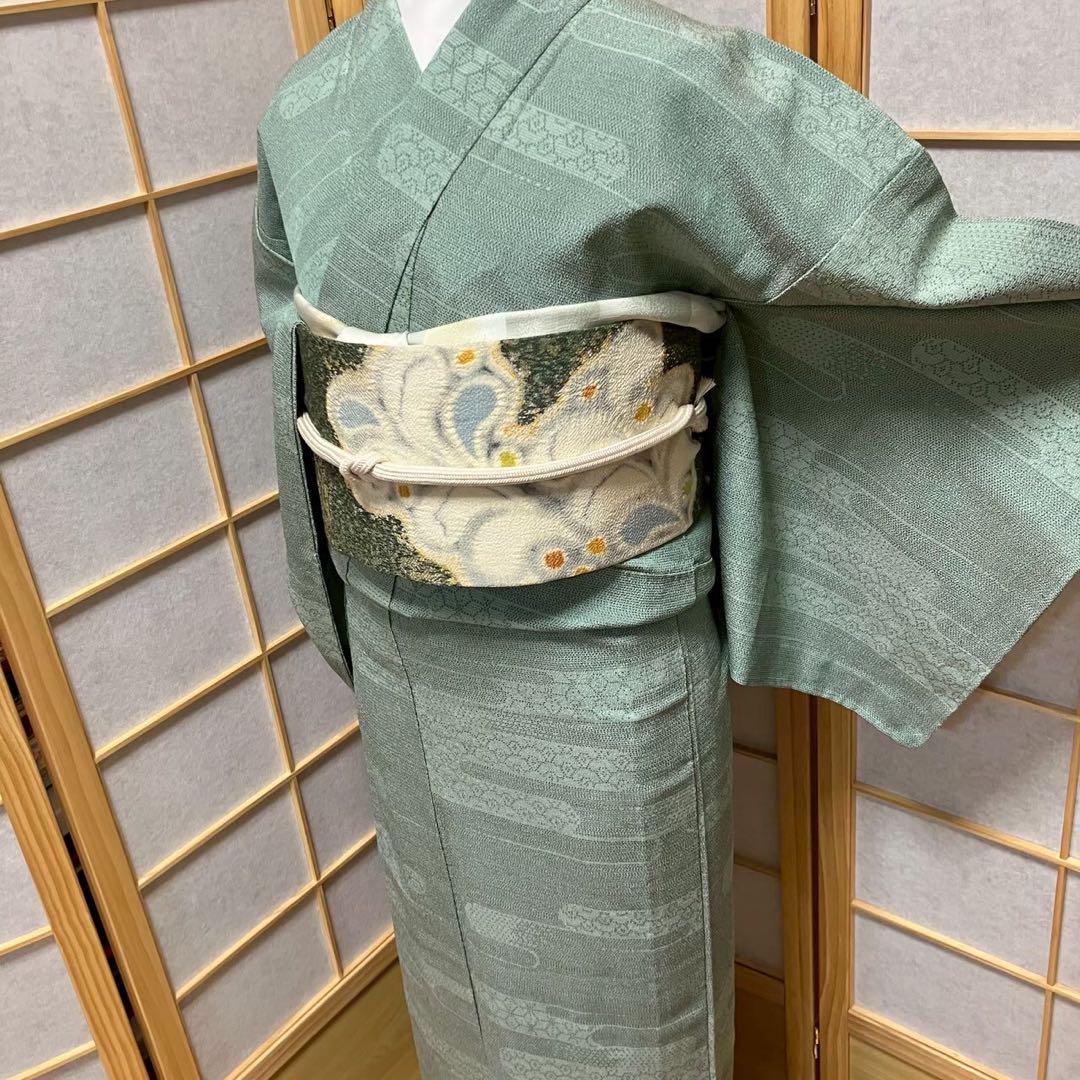 4411# Japanese Kimono only sold Vintage Womens Silk Fabric Robe Unlined kimono