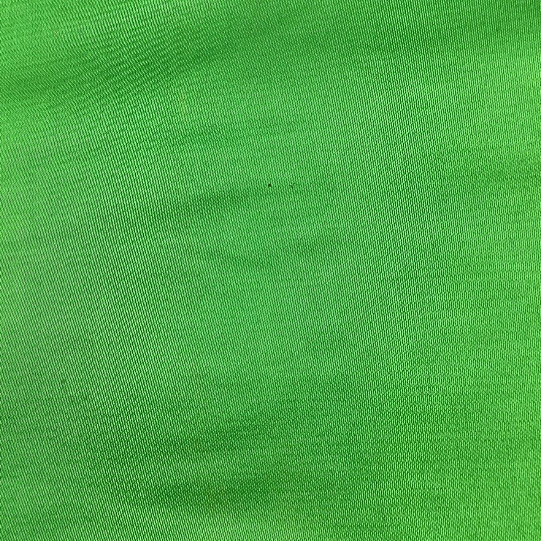 4985# Japanese Vintage Fukuro Obi Belt Kimono Fabric Silk Traditional Green