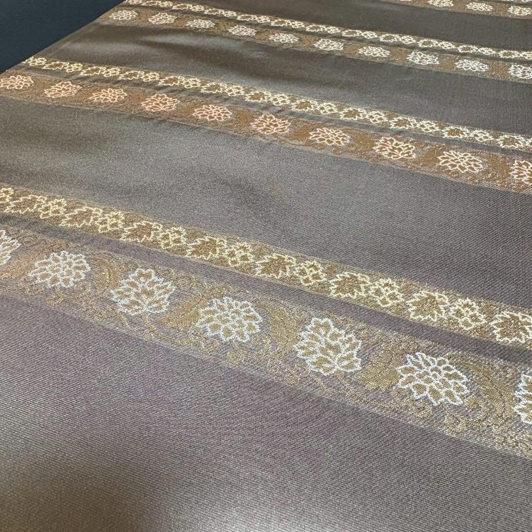 6165# Japanese Vintage Fukuro Obi Belt Kimono Fabric Silk Traditional Gold