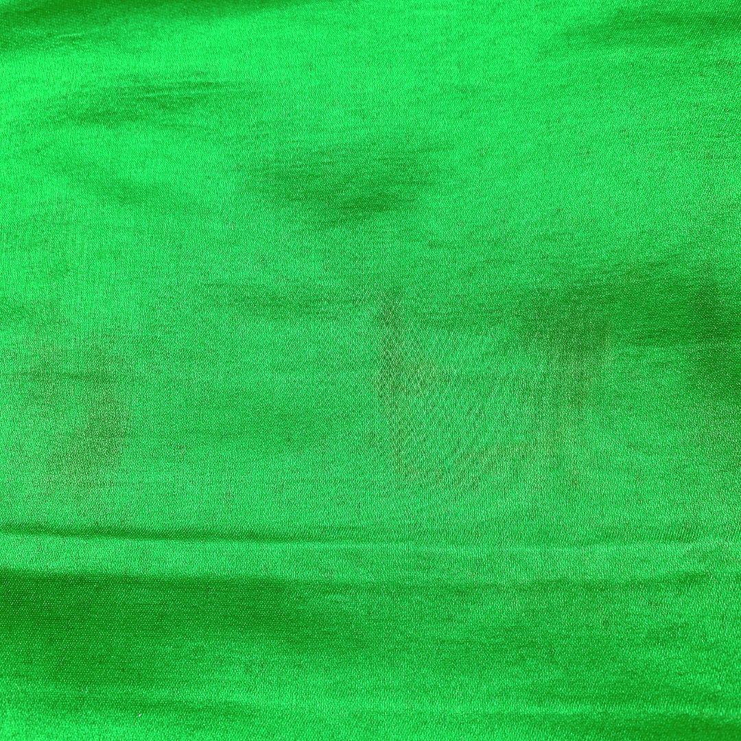 5142# Japanese Vintage Fukuro Obi Belt Kimono Fabric Silk Traditional Green