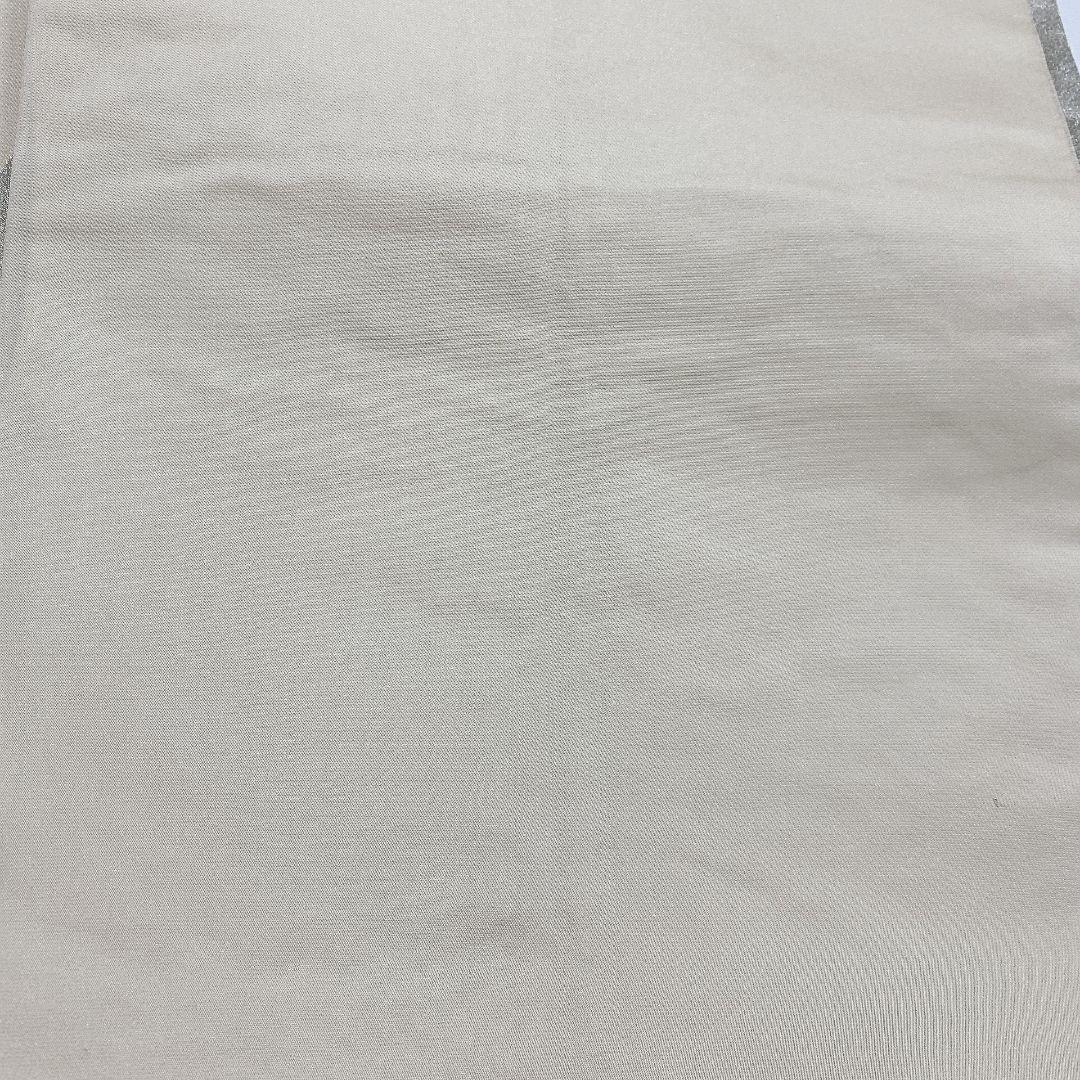 5106# Japanese Vintage Fukuro Obi Belt Kimono Fabric Silk Traditional Silver