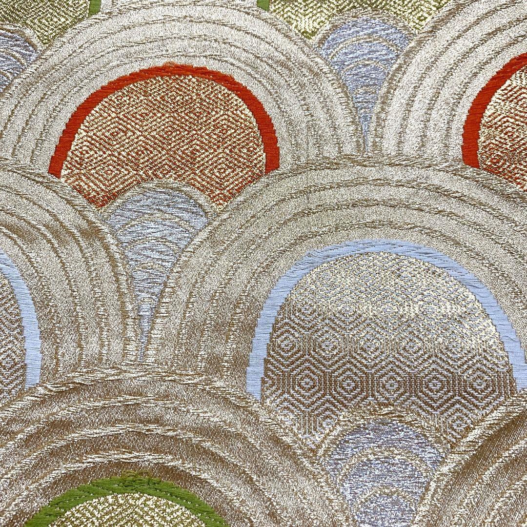 5065# Japanese Vintage Fukuro Obi Belt Kimono Fabric Silk Traditional