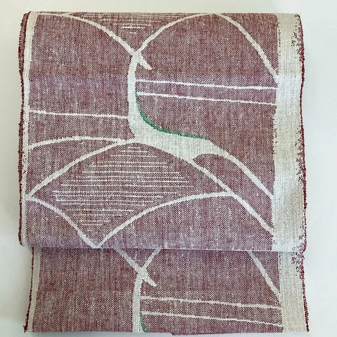 5672# Japanese Vintage Nagoya Obi Belt Kimono Pongee Fabric Silk Traditional