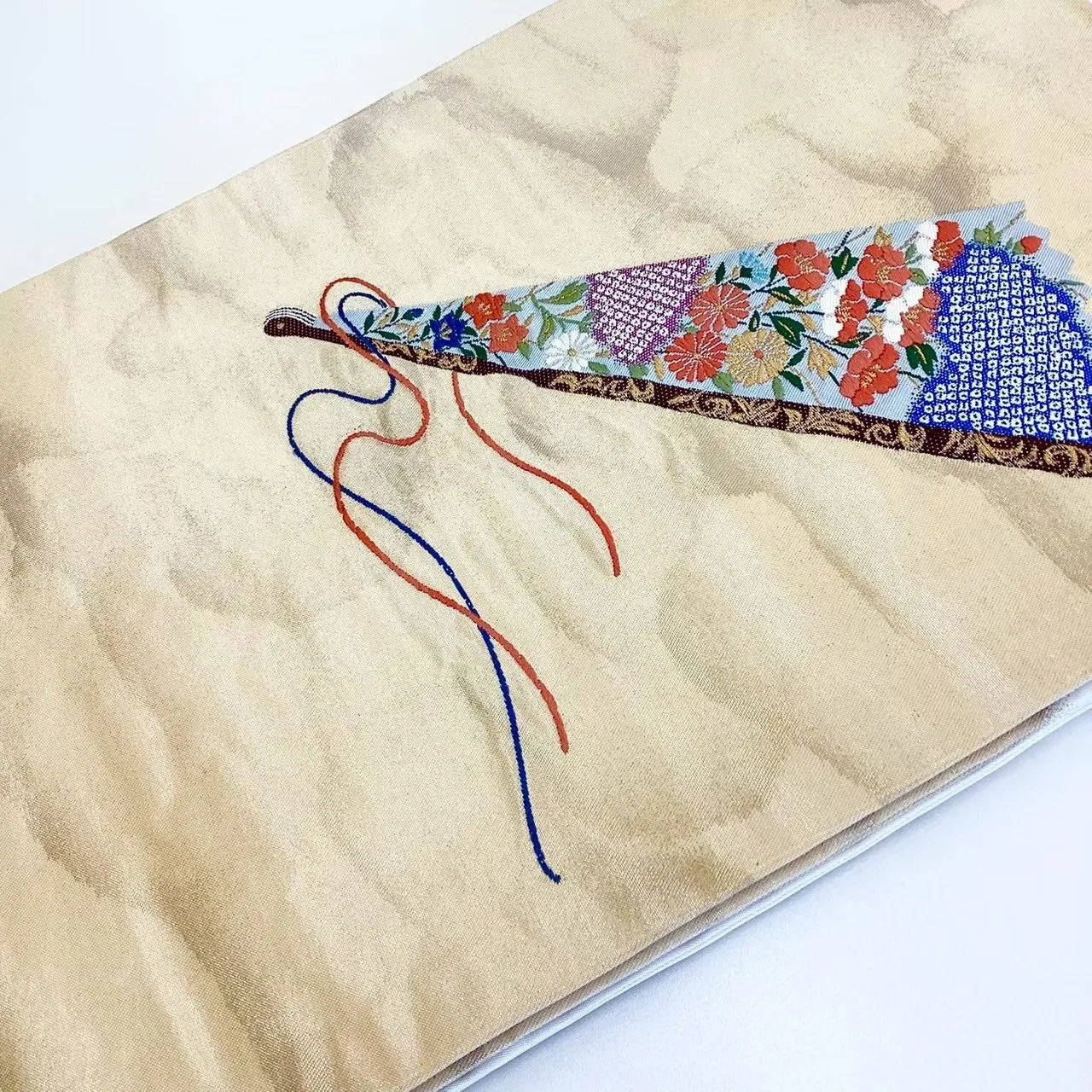 5649# Japanese Vintage Nagoya Obi Belt Kimono Fabric Silk Traditional