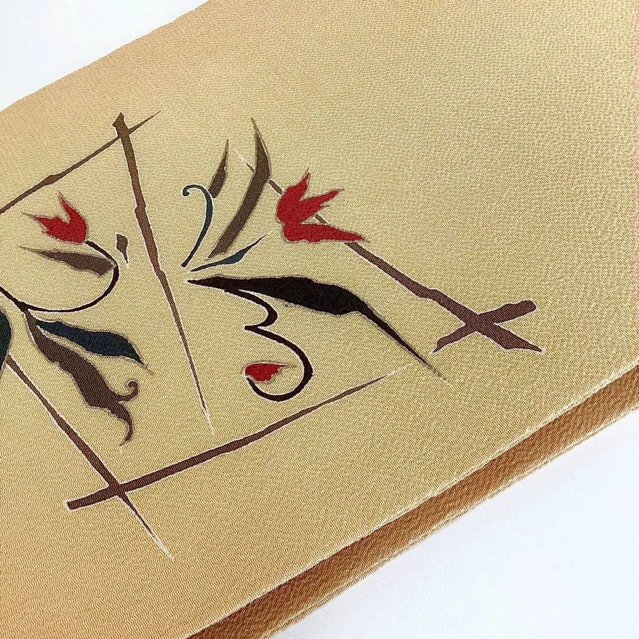 5723# Japanese Vintage Nagoya Obi Belt Kimono Fabric Silk Traditional