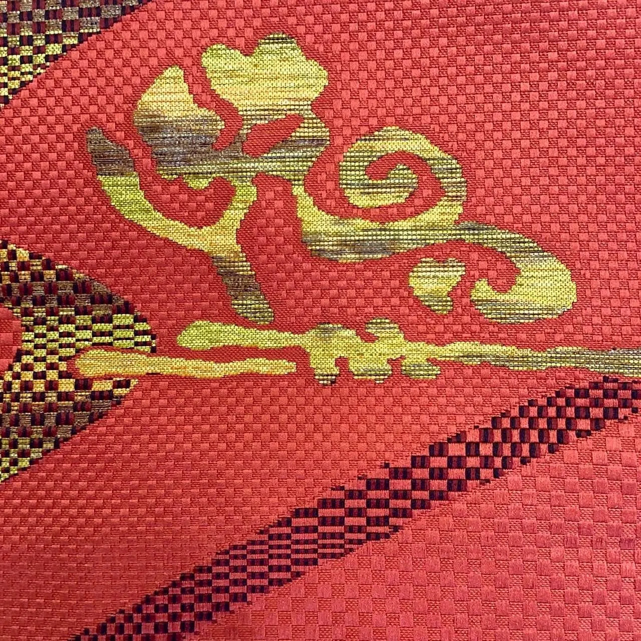 5726# Japanese Vintage Nagoya Obi Belt Kimono Fabric Silk Traditional