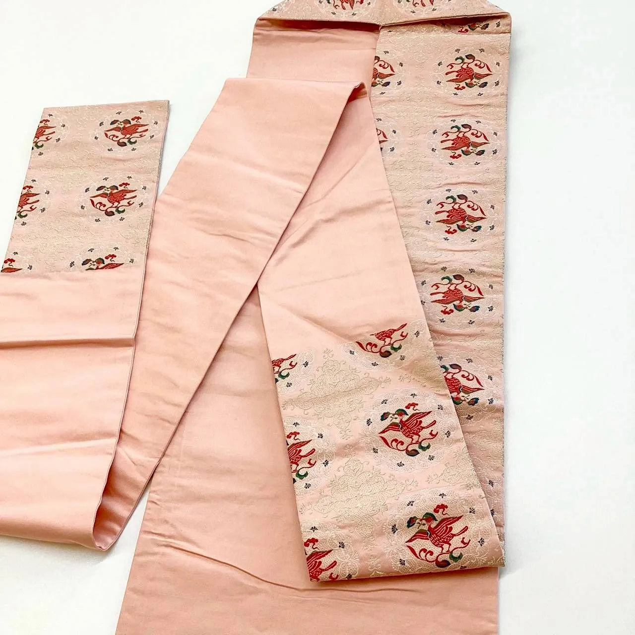 5731# Japanese Vintage Nagoya Obi Belt Kimono Fabric Silk Traditional