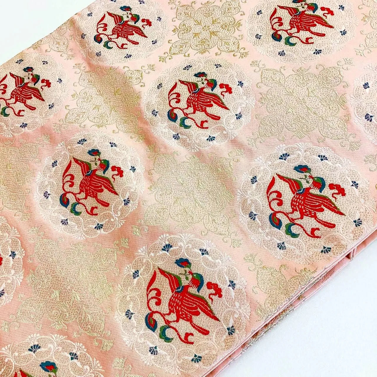 5731# Japanese Vintage Nagoya Obi Belt Kimono Fabric Silk Traditional