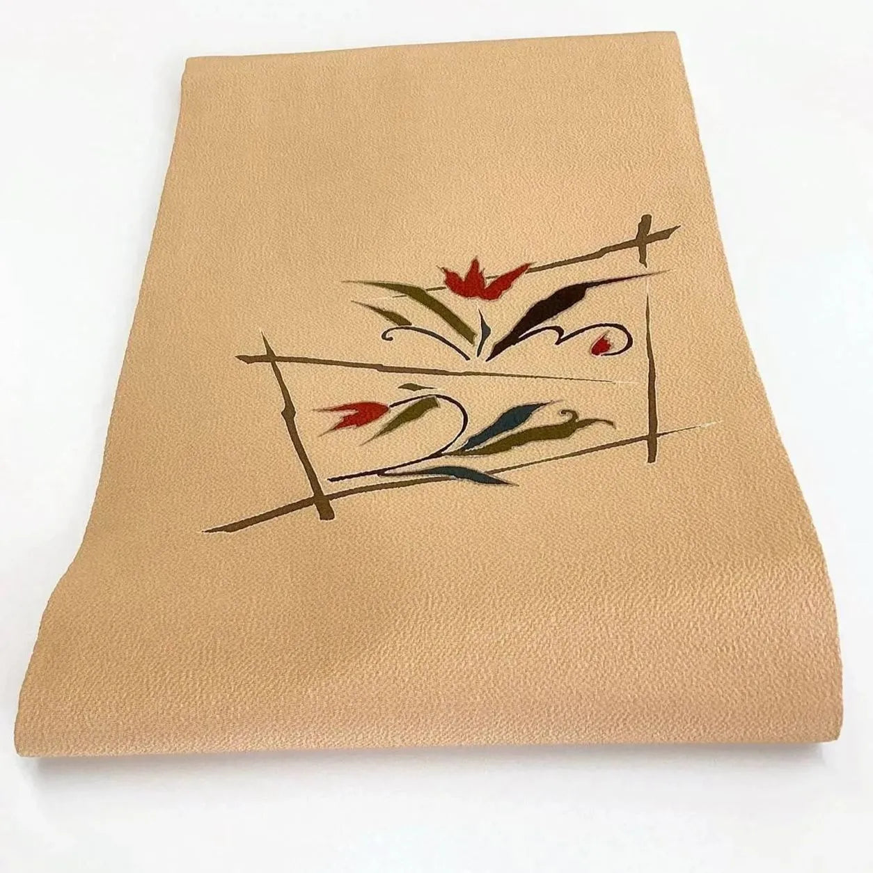 5723# Japanese Vintage Nagoya Obi Belt Kimono Fabric Silk Traditional