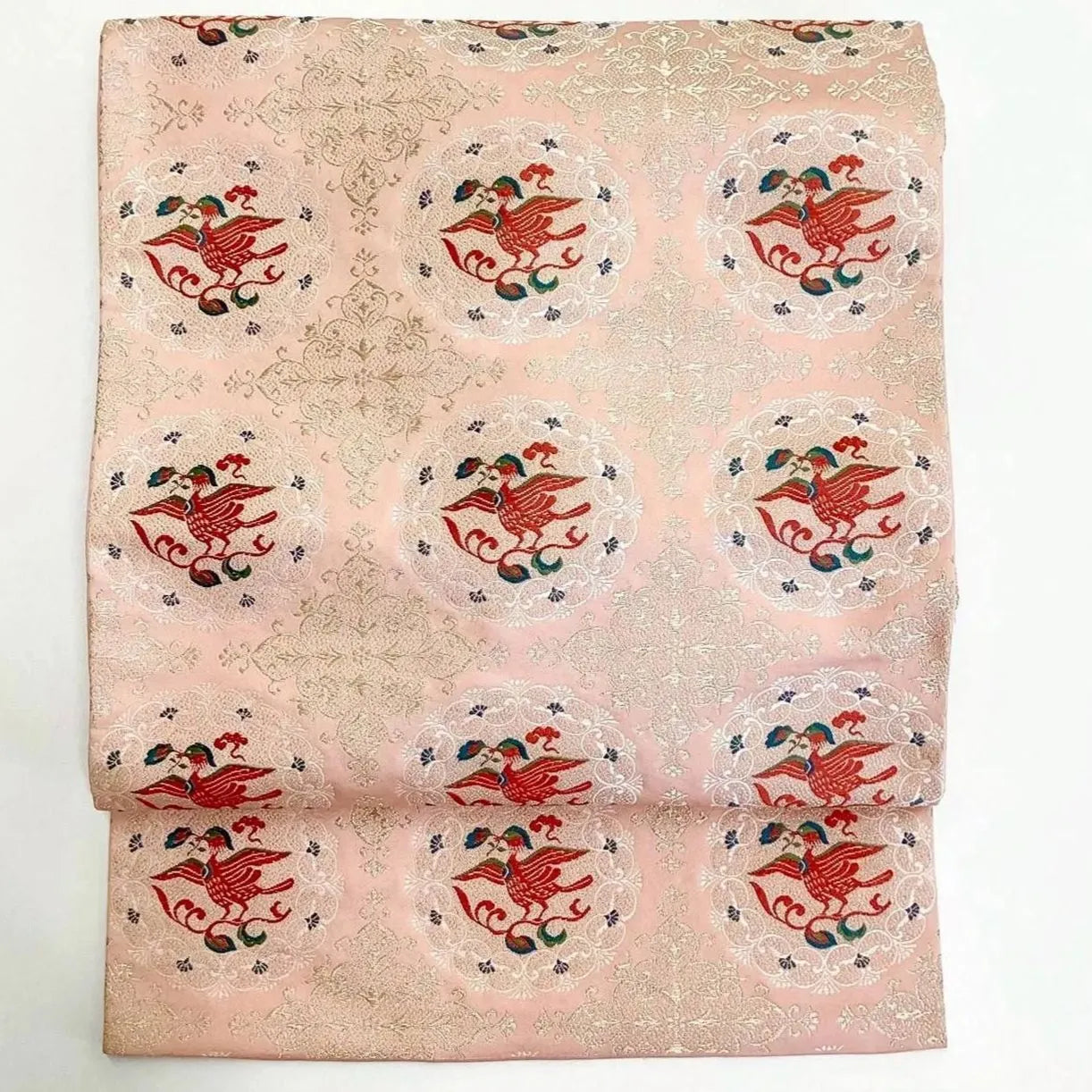 5731# Japanese Vintage Nagoya Obi Belt Kimono Fabric Silk Traditional