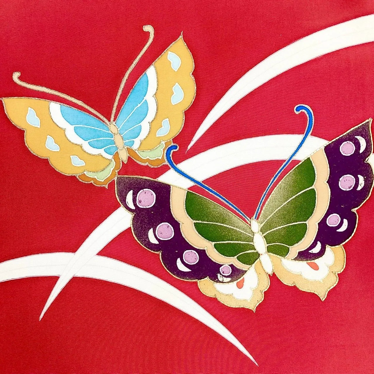 5739# Japanese Vintage Nagoya Obi Belt Kimono Fabric Silk Traditional Embroidery