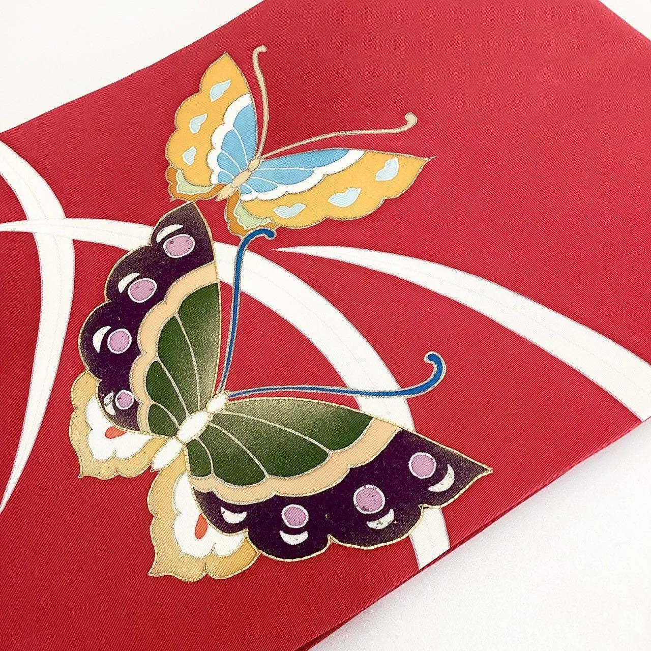 5739# Japanese Vintage Nagoya Obi Belt Kimono Fabric Silk Traditional Embroidery