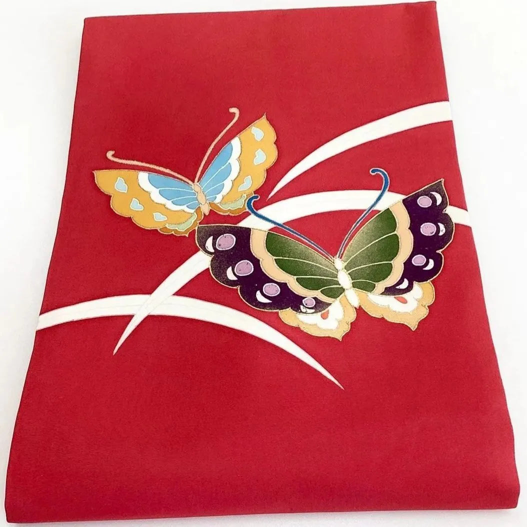 5739# Japanese Vintage Nagoya Obi Belt Kimono Fabric Silk Traditional Embroidery