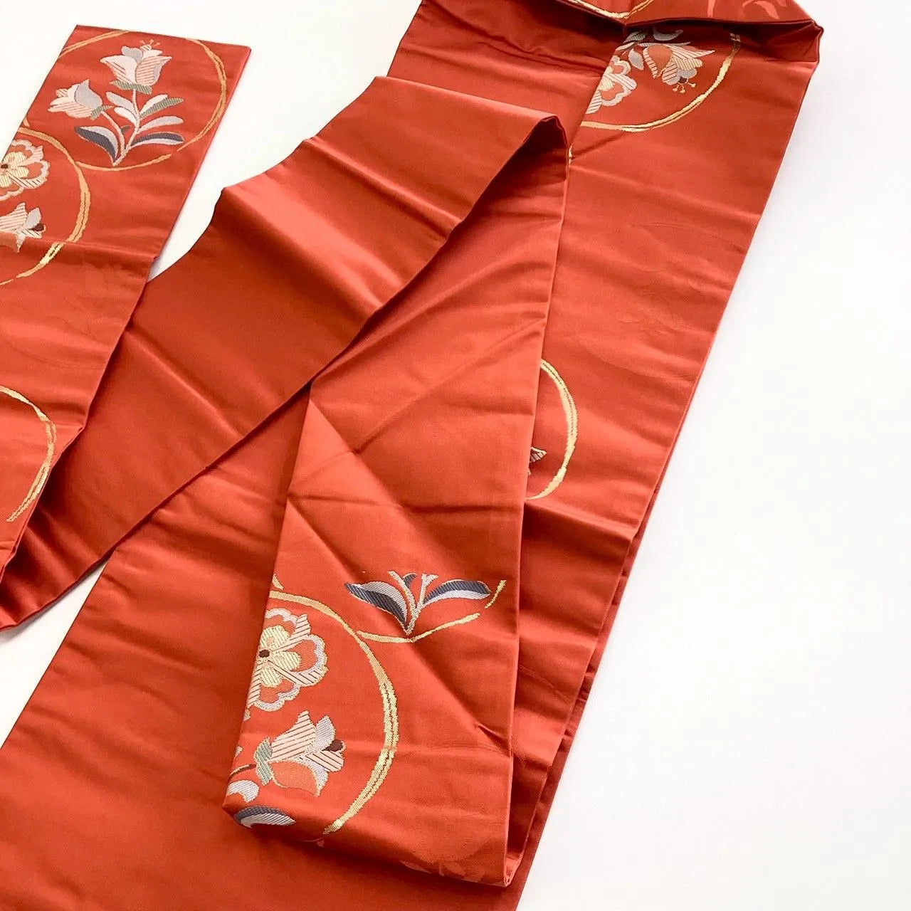 5757# Japanese Vintage Nagoya Obi Belt Kimono Fabric Silk Traditional