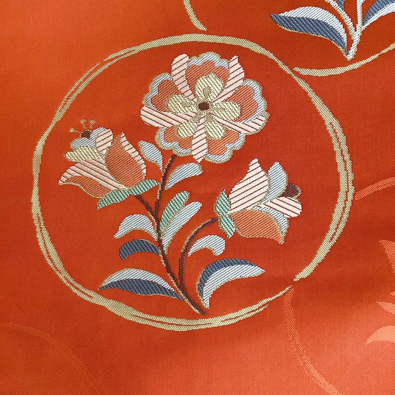 5757# Japanese Vintage Nagoya Obi Belt Kimono Fabric Silk Traditional