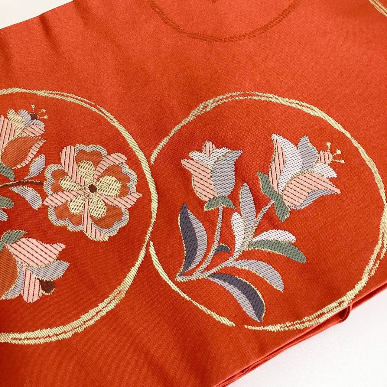 5757# Japanese Vintage Nagoya Obi Belt Kimono Fabric Silk Traditional