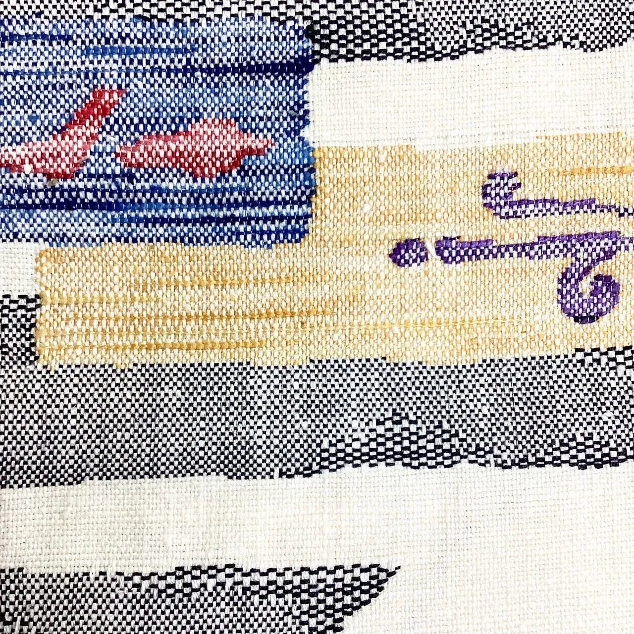 5784# Japanese Vintage Nagoya Obi Belt Kimono Pongee Fabric Silk Traditional