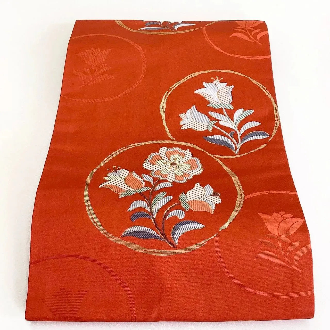 5757# Japanese Vintage Nagoya Obi Belt Kimono Fabric Silk Traditional