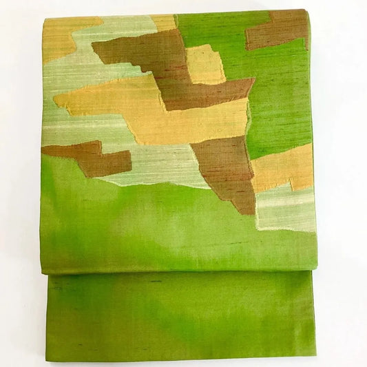 5774# Japanese Vintage Nagoya Obi Belt Kimono Fabric Silk Traditional